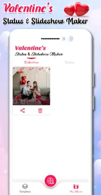 Valentine's Day Video Maker android App screenshot 0