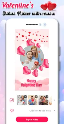 Valentine's Day Video Maker android App screenshot 3