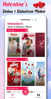 Valentine's Day Video Maker android App screenshot 7